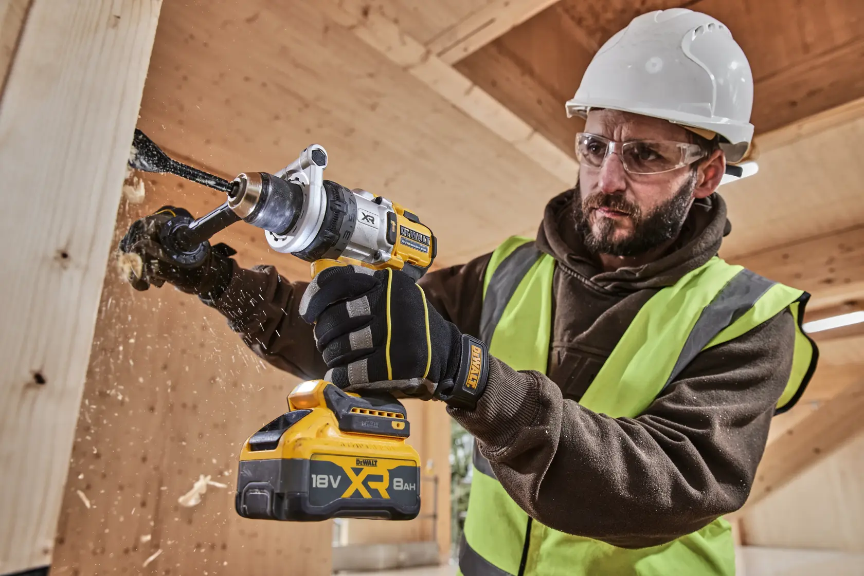 DEWALT® 18V XR® Premium Brushless Hammer Drill Driver - 1 X 8.0 Ah Battery