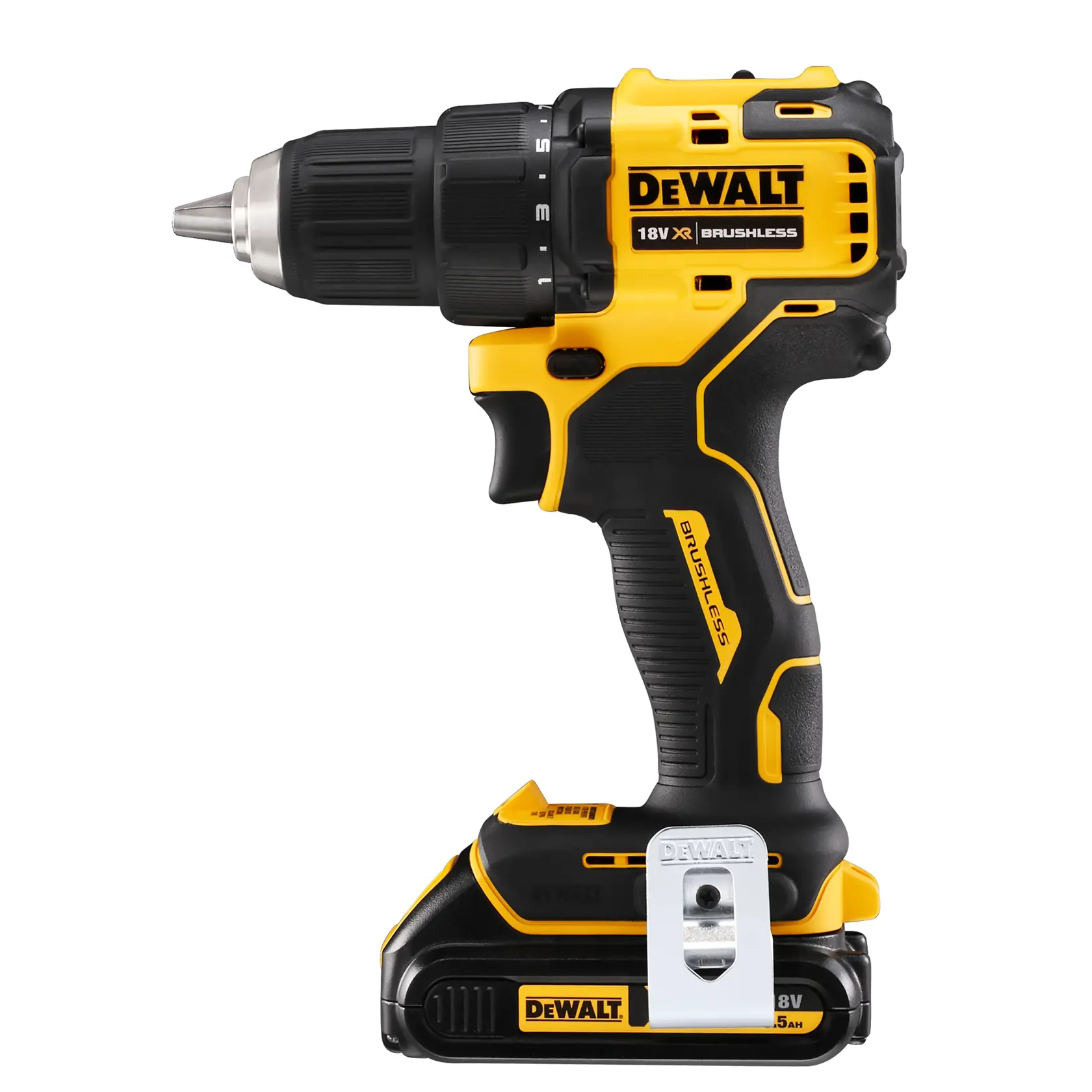 DEWALT® 18V XR® Brushless Drill Driver - 2 X 1.5Ah Batteries