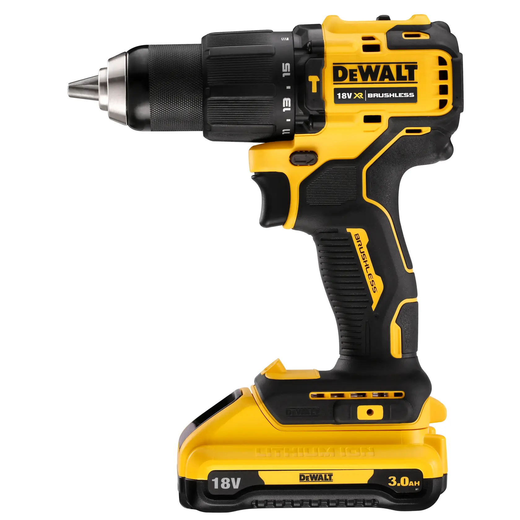 DEWALT® 18V XR® Brushless Hammer Drill Driver - 2 X 3Ah Batteries