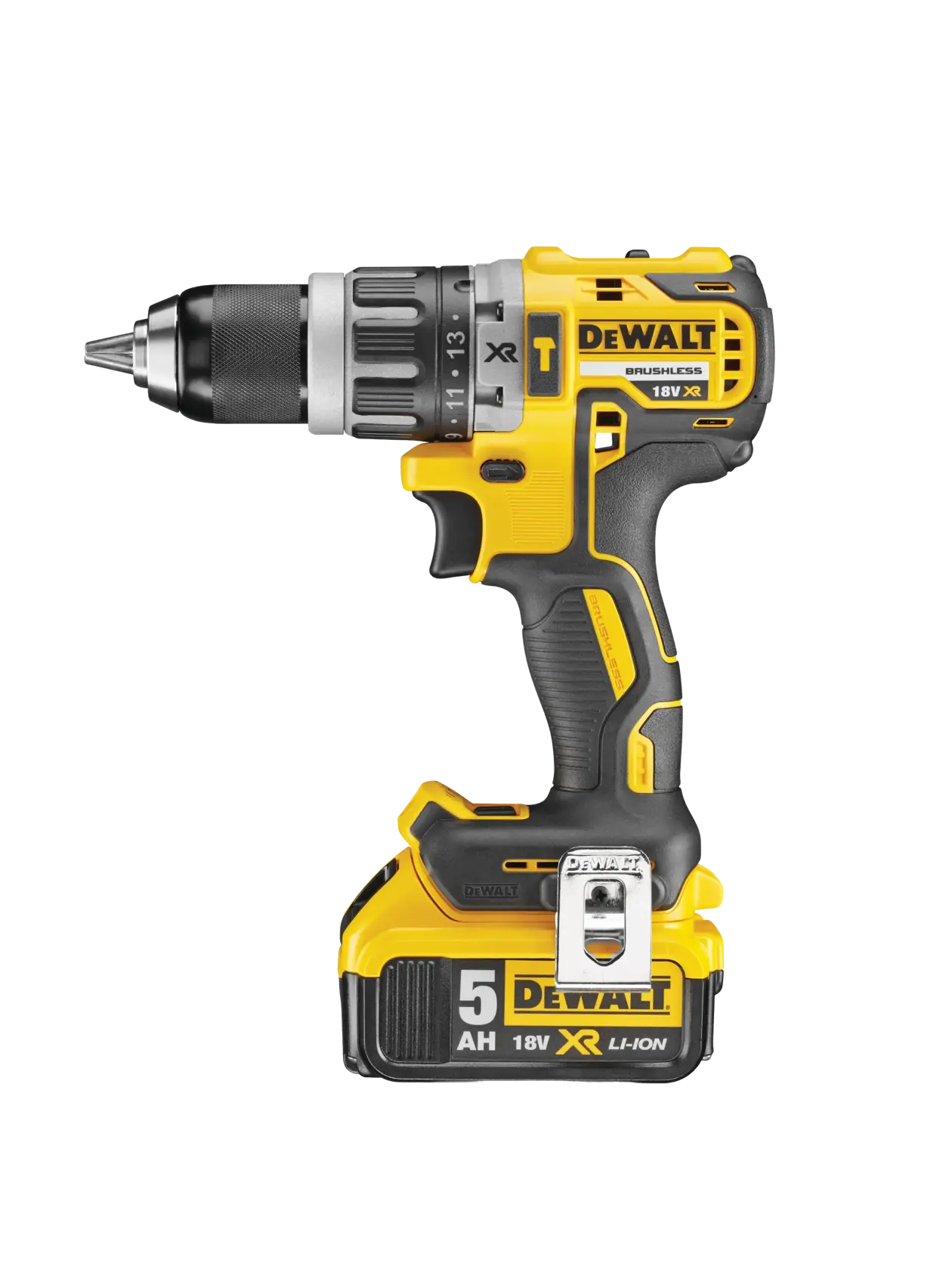 DEWALT® 18V XR® Brushless Hammer Drill Driver - 2 X 5Ah Batteries