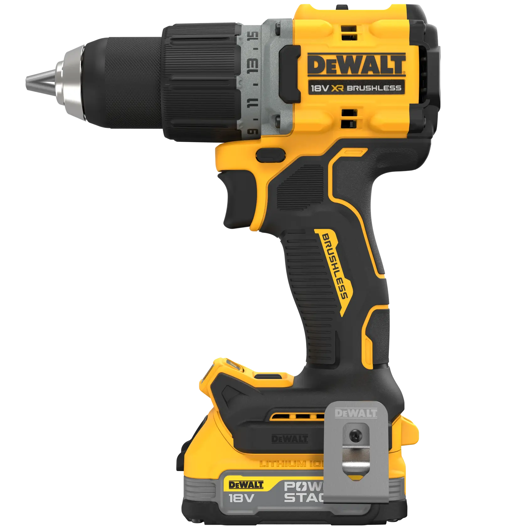 DEWALT® 18V XR® Brushless Drill Driver - 1 X 1.7Ah POWERSTACK Battery