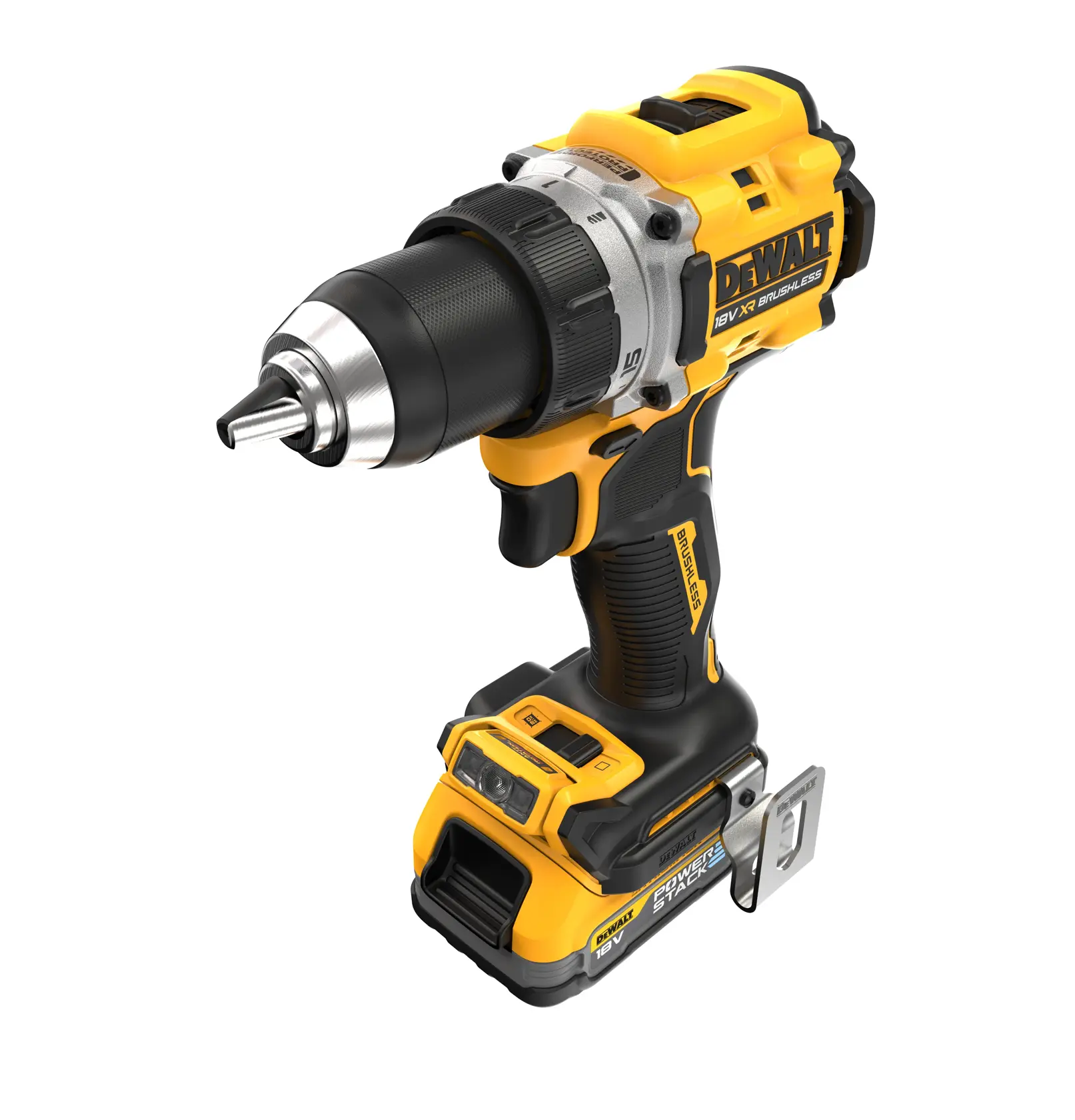 DEWALT® 18V XR® Brushless Drill Driver - 2 X 1.7Ah POWERSTACK Batteries