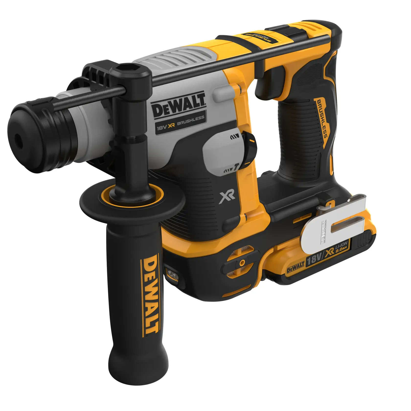 DEWALT® 18V XR® Brushless 16mm SDS Plus Hammer Drill - 2 x 2Ah
