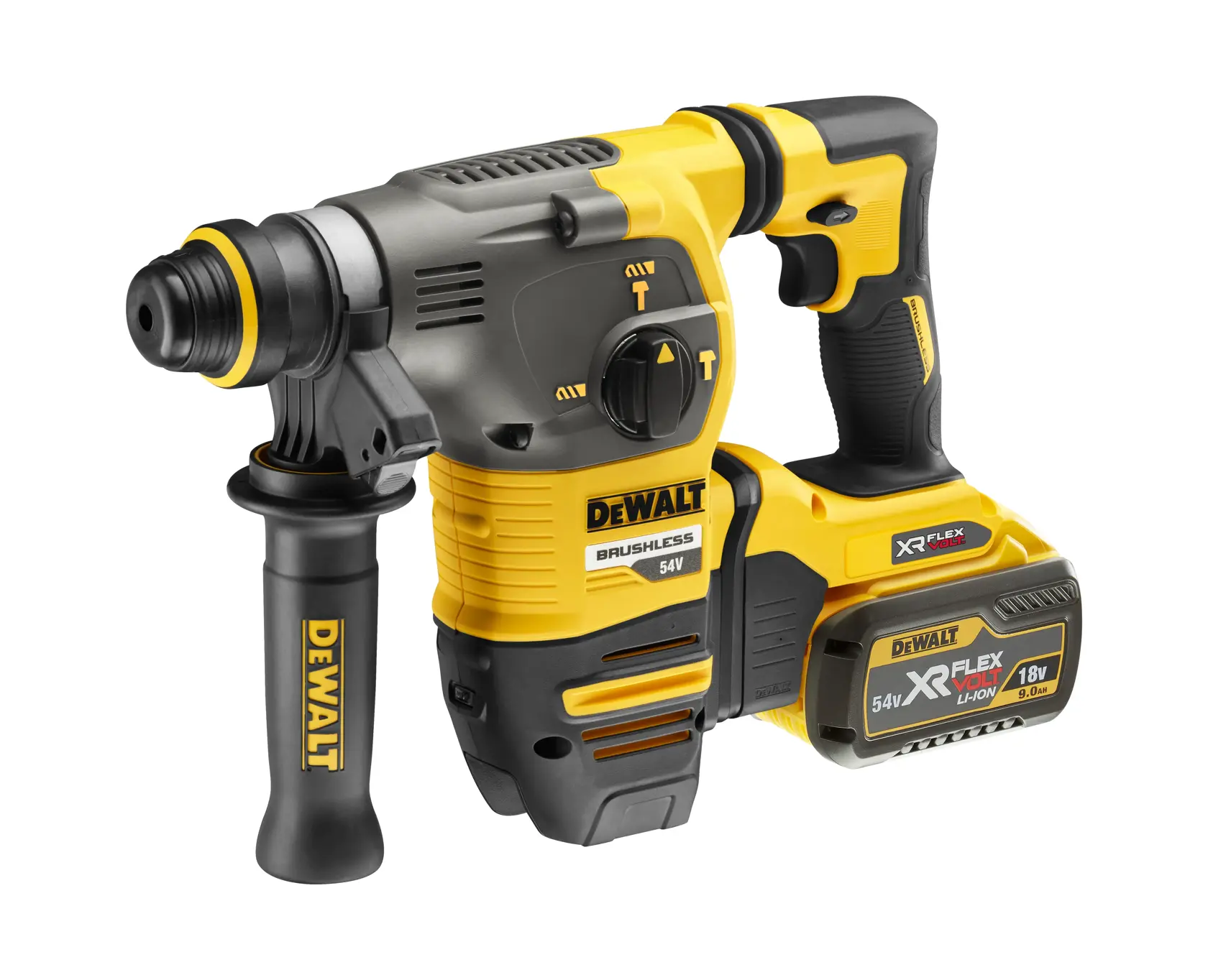DEWALT® 54V XR® FLEXVOLT® 30mm SDS Plus Hammer Drill - 2 X 9Ah