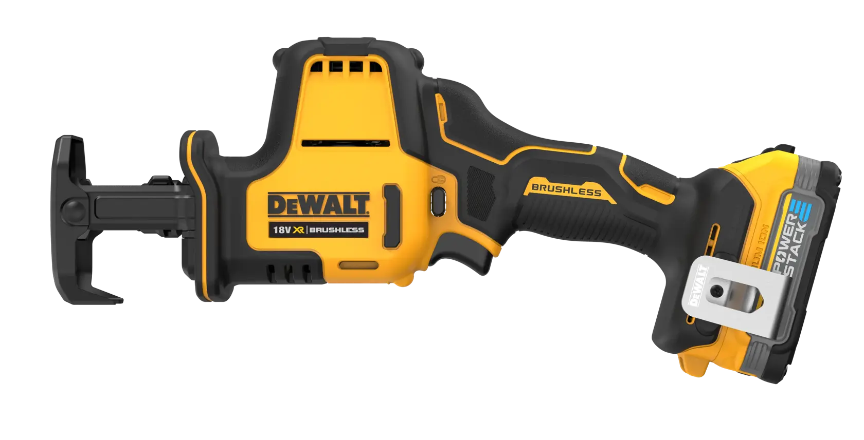 DEWALT® 18V XR® Brushless Sub Compact Reciprocating Saw - 1 x POWERSTACK Compact