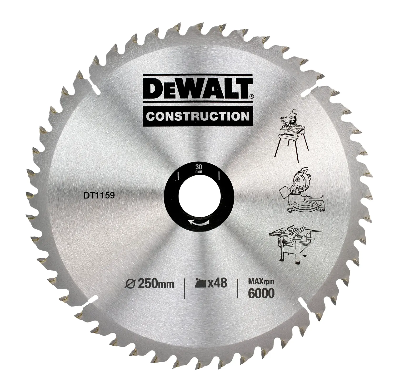 DEWALT® 250mm x 30mm 48T Circular Saw Blade