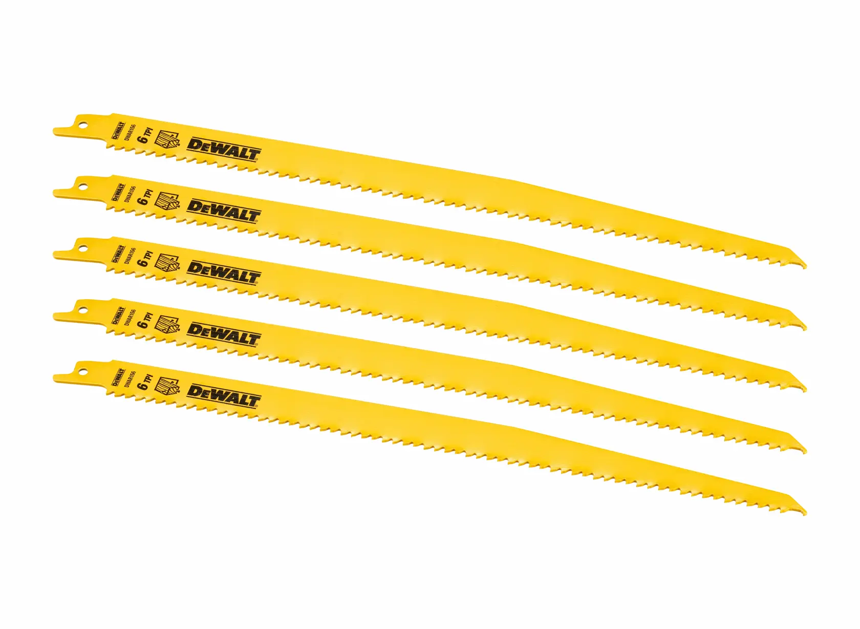 DEWALT® 305mm 6 TPI (Wood) Bi-Metal Reciprocating Blade (5 Pk)