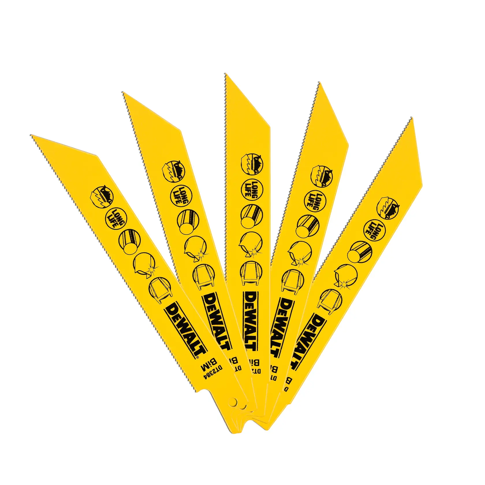 DEWALT® 152mm 18 TPI (Metal) Bi-Metal Reciprocating Blade (5 Pk)