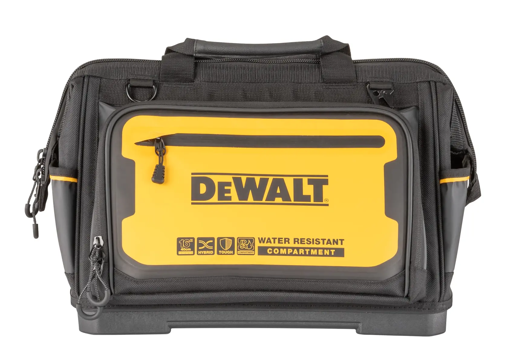 Front view of the Dewalt 16" Pro Open Mouth Tool Bag"