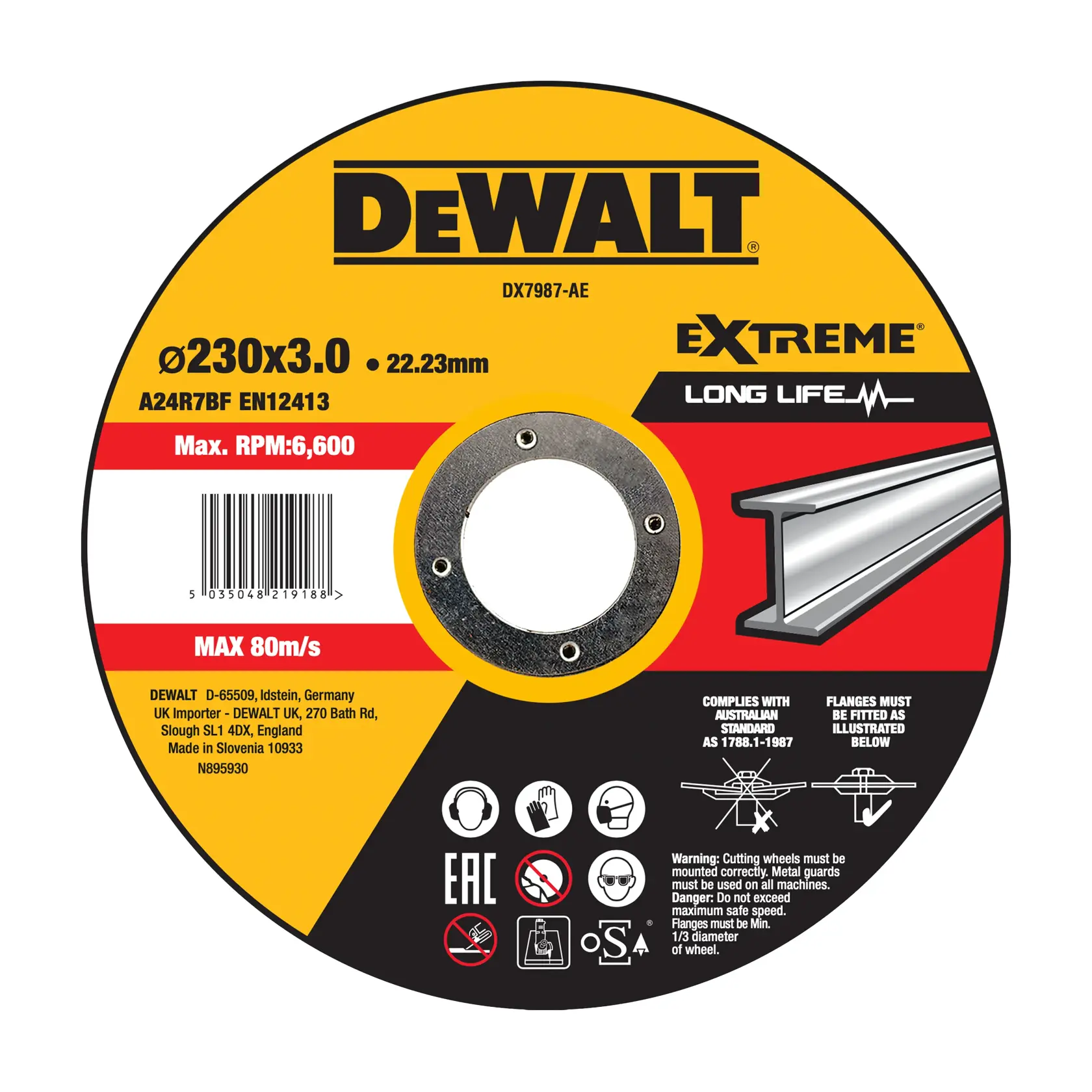 Graphic showing DEWALT XTREME Sub-Compact Series branding with the slogan 'Compact and Performance Packed' on a yellow background.
